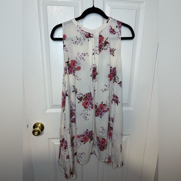 Free People Tree Swing Sleeveless Tunic Dress | Pink & Purple Floral | Women’s S - Picture 10 of 12